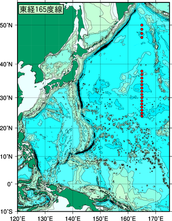 北西太平洋域測線図