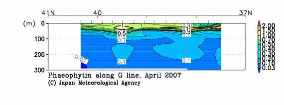 日本海の2007年春季のフェオフィチン