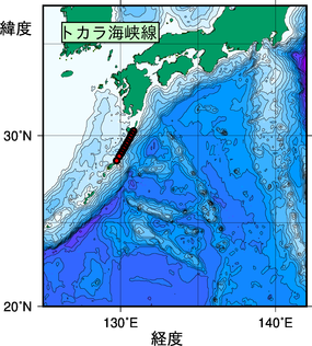 九州・沖縄海域測線図