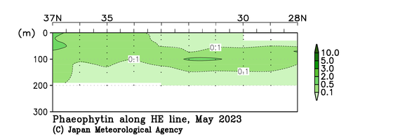 関東沖海域の2023年春季のフェオフィチン