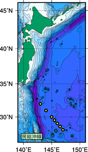 関東沖海域測線図