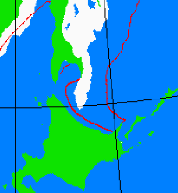 海氷分布図（北海道周辺）