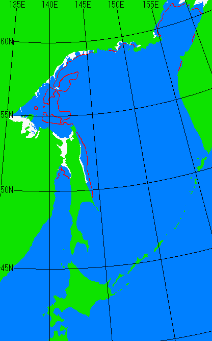 12月10日の海氷分布図