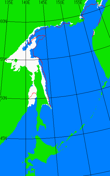 12月15日の海氷分布図