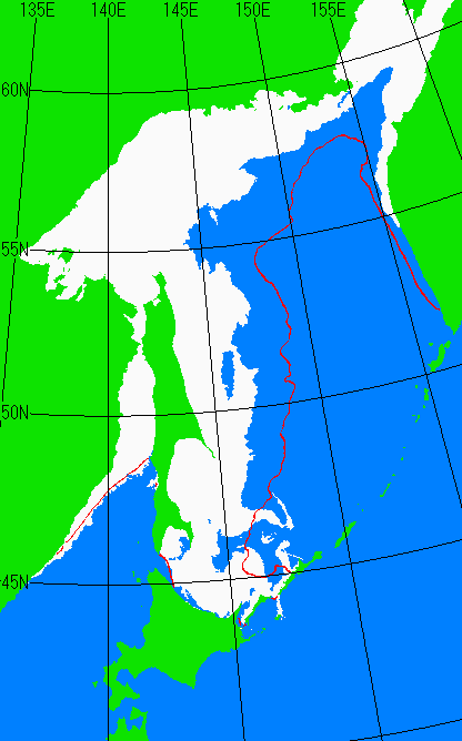 2月20日の海氷分布図