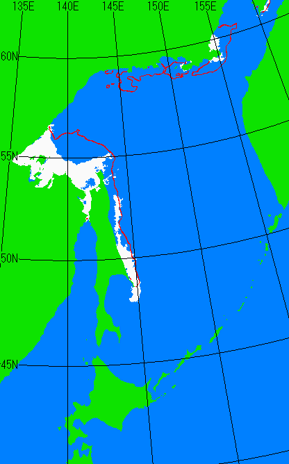 5月15日の海氷分布図