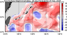 海面高度偏差 20日先
