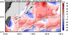 海面高度偏差 20日先