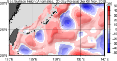 海面高度偏差 20日先