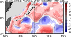 海面高度偏差 20日先