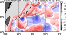 海面高度偏差 20日先