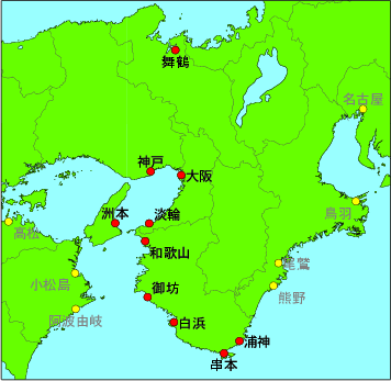 気象庁 潮汐 海面水位のデータ 潮汐観測資料 速報値 近畿地方