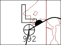 低気圧を説明するための図です