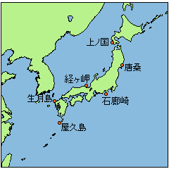 沿岸波浪計設置地点図