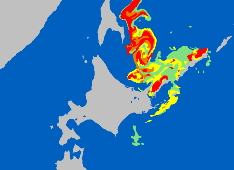 海氷分布図（2014年4月22日）