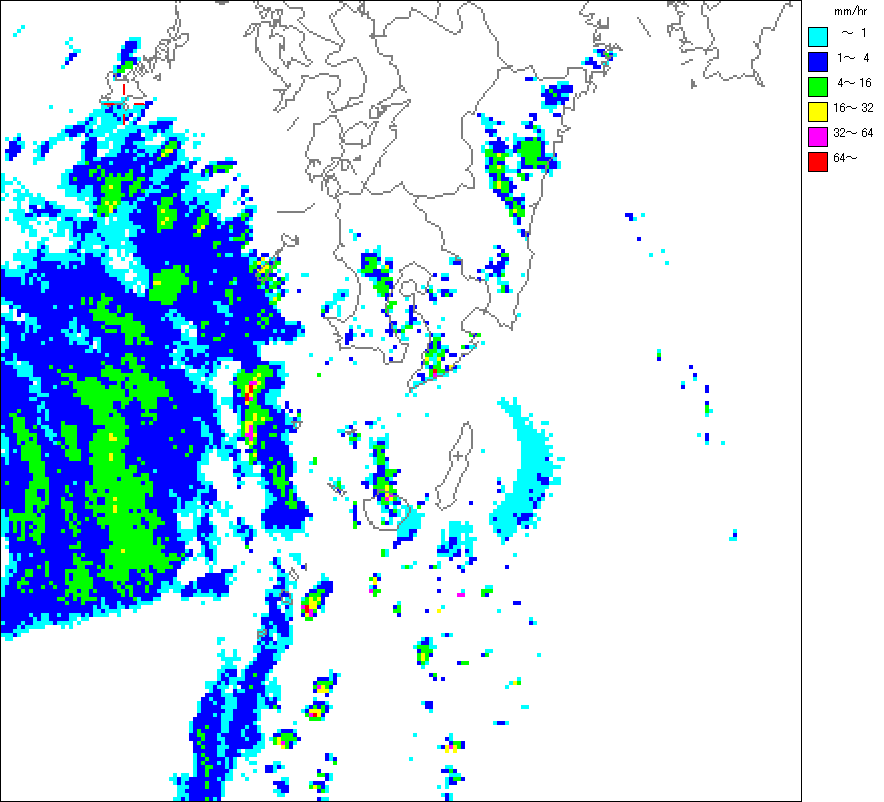 気象レーダー画像