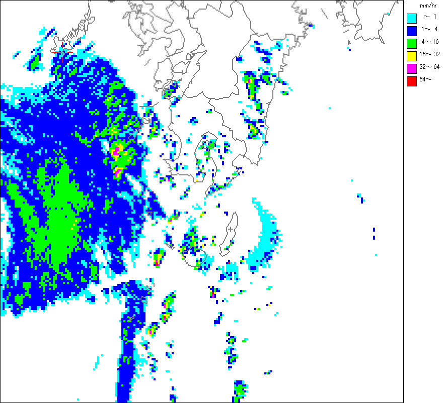 気象レーダー画像