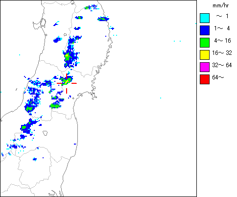 気象レーダー画像