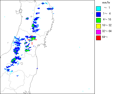 気象レーダー画像