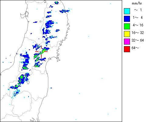 気象レーダー画像