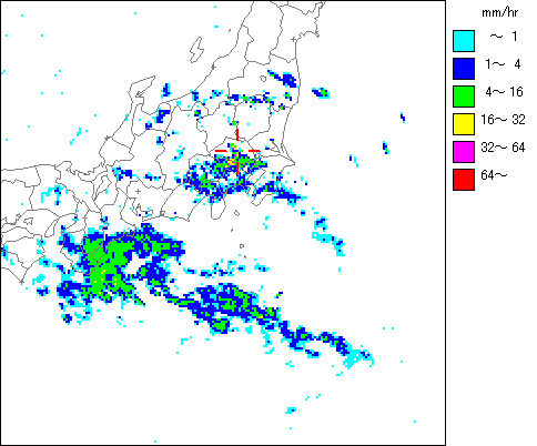 気象レーダー画像