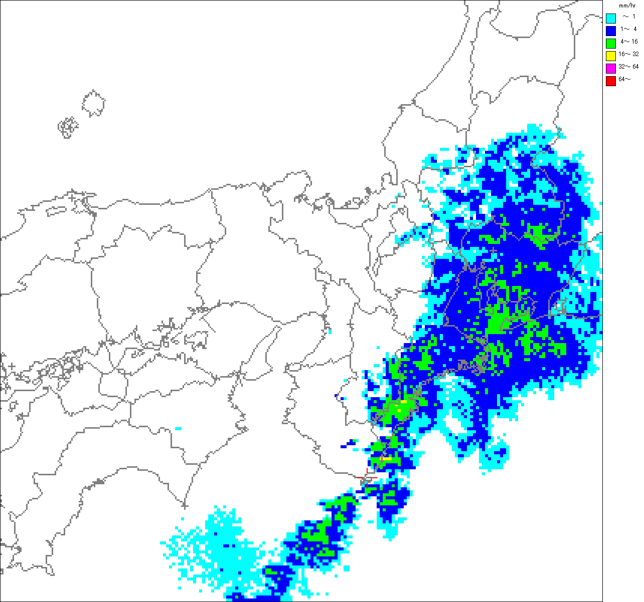 気象レーダー画像