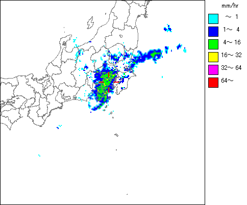 気象レーダー画像