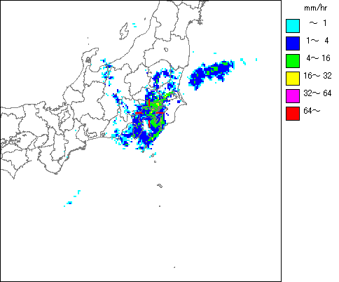 気象レーダー画像