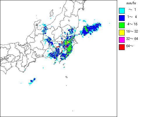 気象レーダー画像