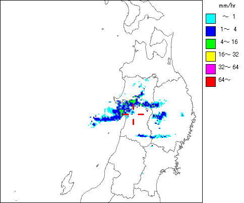 気象レーダー画像