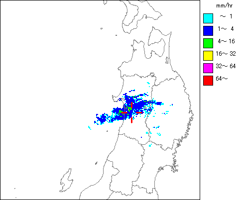 気象レーダー画像