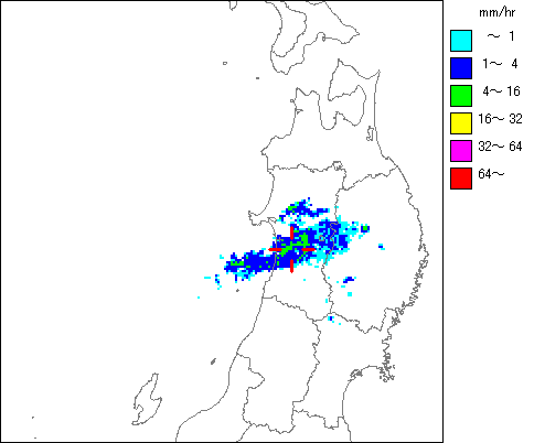 気象レーダー画像