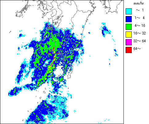 気象レーダー画像