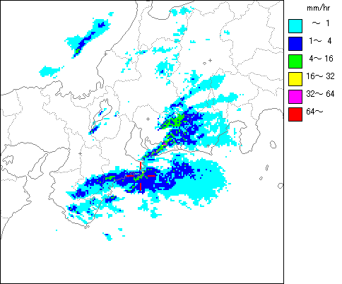 気象レーダー画像