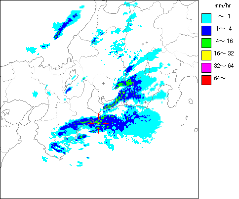 気象レーダー画像