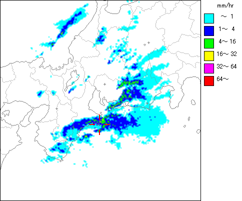 気象レーダー画像