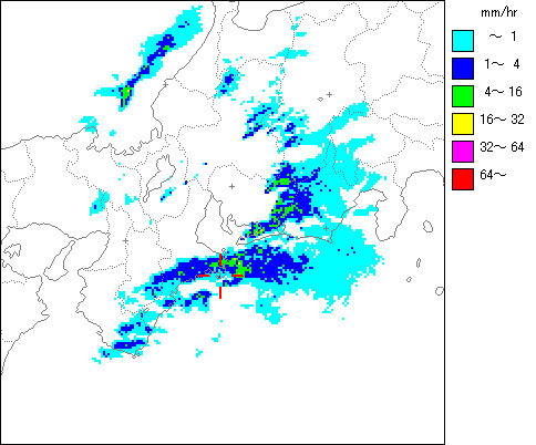 気象レーダー画像