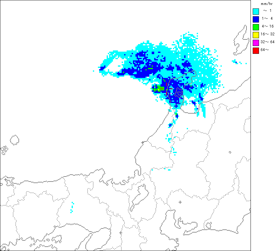 気象レーダー画像