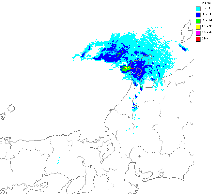 気象レーダー画像