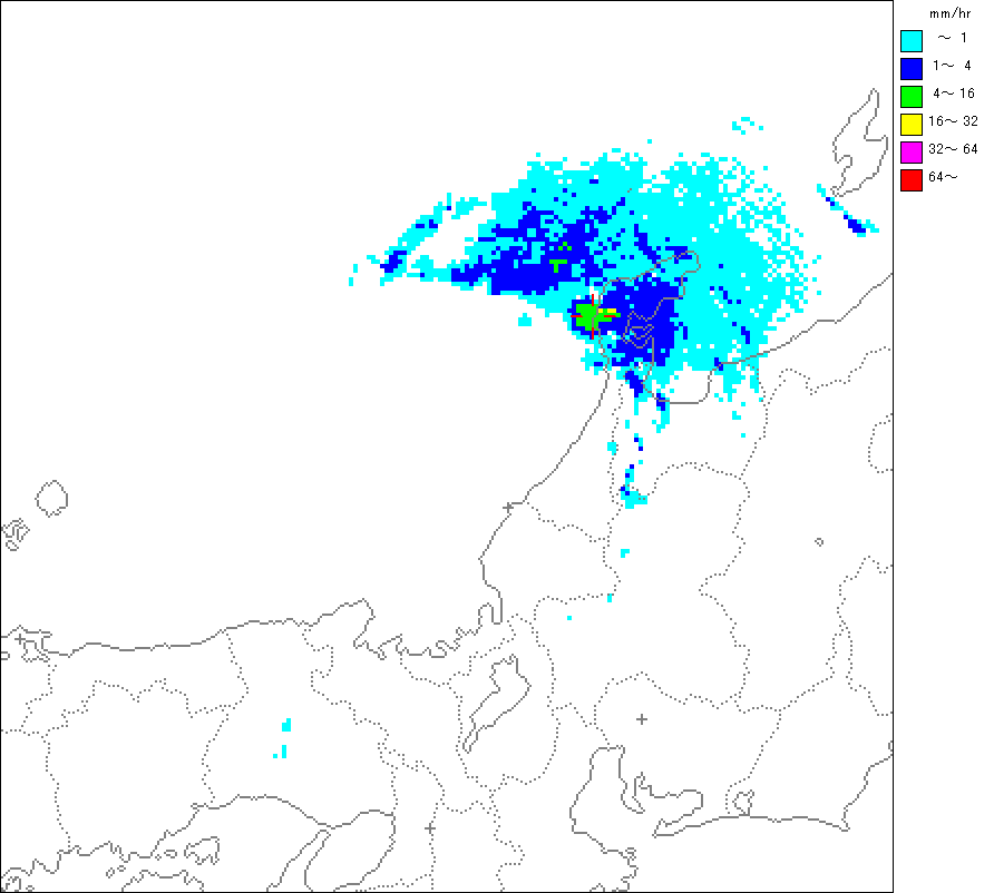 気象レーダー画像