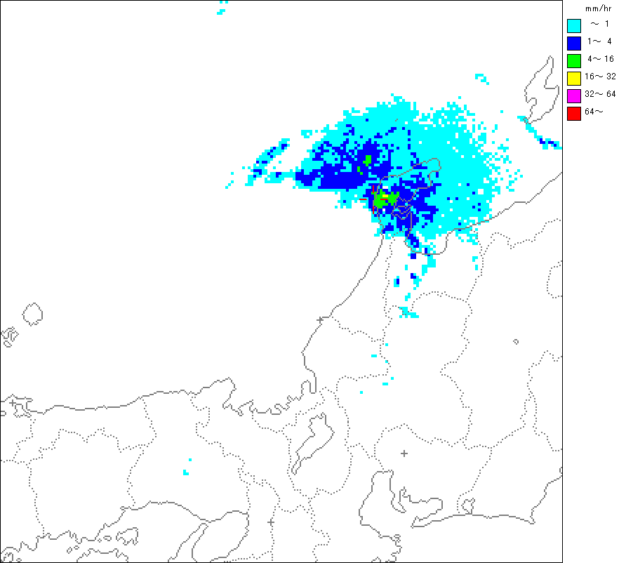 気象レーダー画像