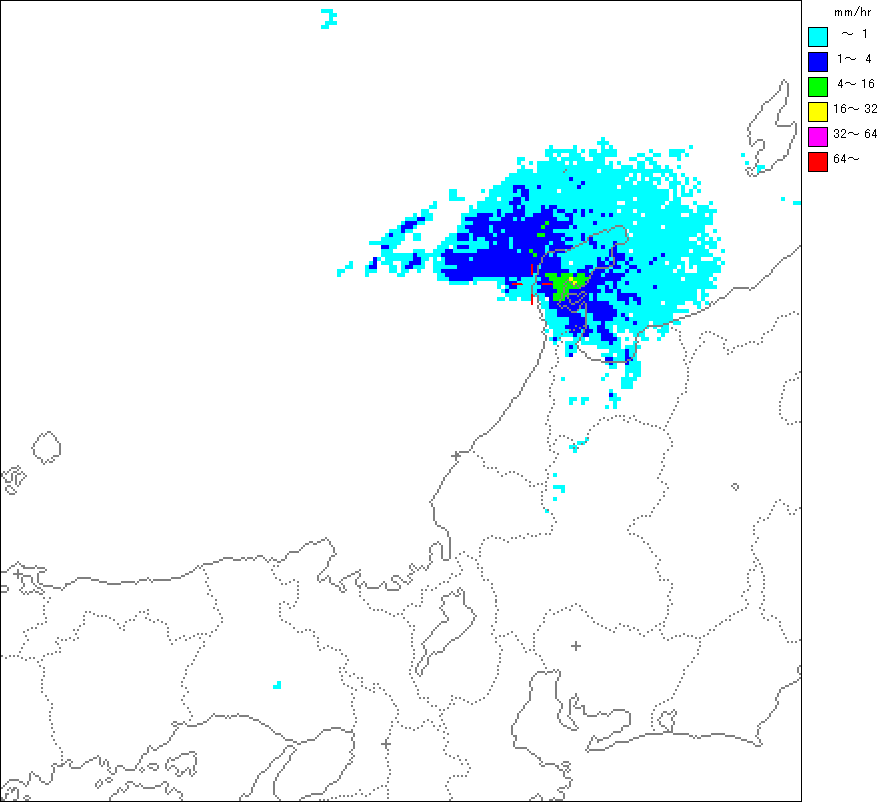 気象レーダー画像