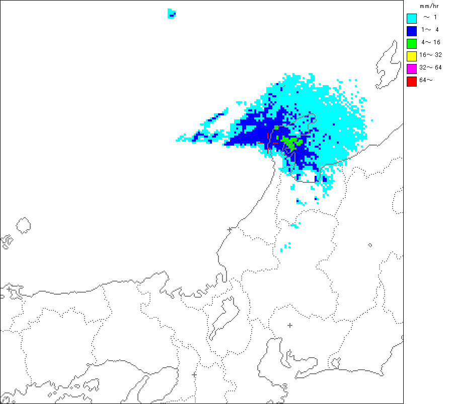 気象レーダー画像