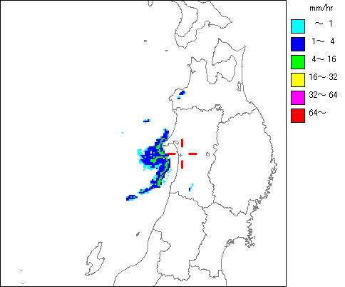 気象レーダー画像