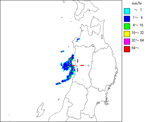 気象レーダー画像