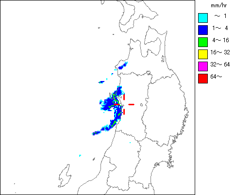 気象レーダー画像