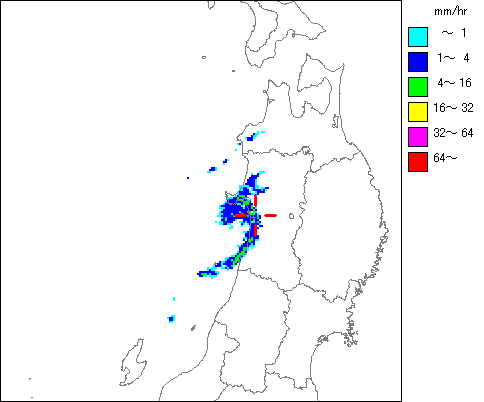 気象レーダー画像