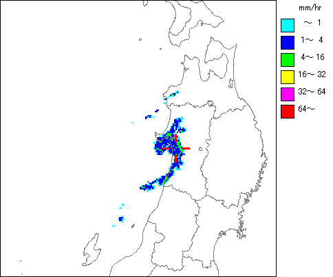 気象レーダー画像