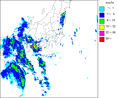 気象レーダー画像