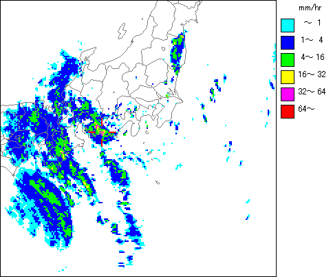 気象レーダー画像